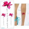 QC-2 Lotus Flowers Tattoos Flamingo Fake Tattoos 5 Sheets Set