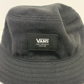 VANS Patch Bucket Unisex Hat Cotton Black White VN000BK3BLK Size S/M
