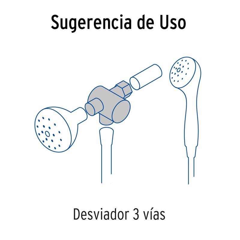 Foset AR-03, Desviador de 3 vías para brazo, cromo