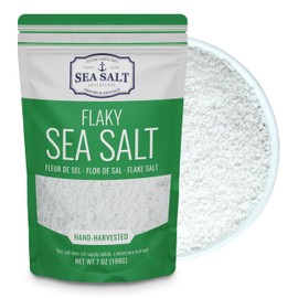 Flaky Sea Salt, Baja Fleur de Sel Flake Salt, Gourmet Finishing Salt Flakes for Cooking or Baking, 7 oz Pouch - Sea Salt Superstore