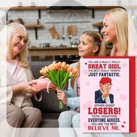 Gigi Gifts for Grandma, Funny Gigi Birthday Card, Christmas, Birthday, Mothers Day, Humor Gigi Greeting Cards, Heartfelt Message for Women, Grandma from Grandkids, Decorations for Woman, Premium Quality