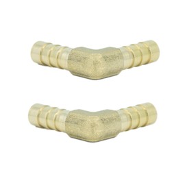 Refuuch Brass 5/16" Hose Barb 90 Degree Elbow L Right Angle Barbed Fitting Fuel Air Water (Pack of 2)