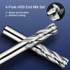 ASNOMY 16 mm HSS End Mill CNC Lathe Straight Shank