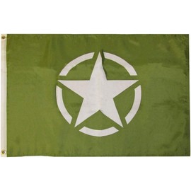 3x5 Army Original Olive Green Star 100D Woven Poly Nylon Flag