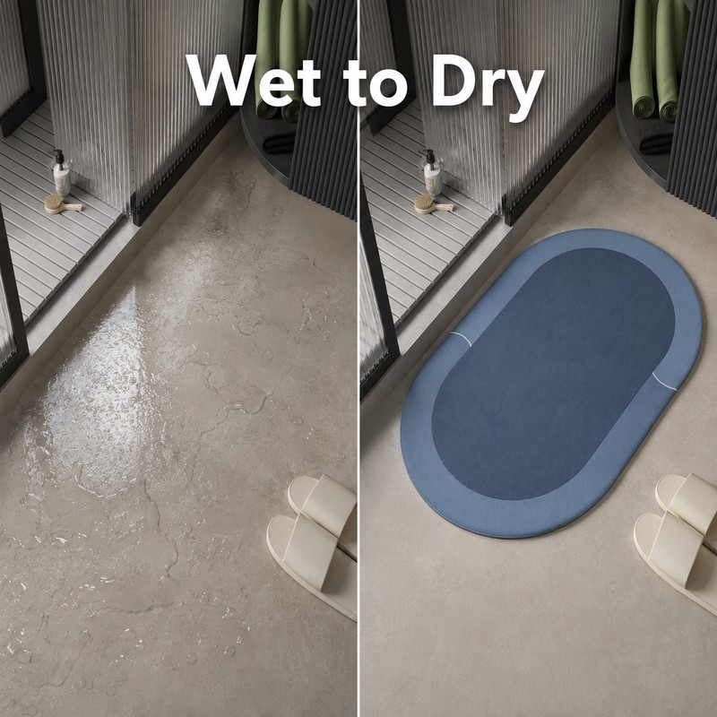 Bathroom Bath Mat for Shower and Entrance - Soft Absorbent