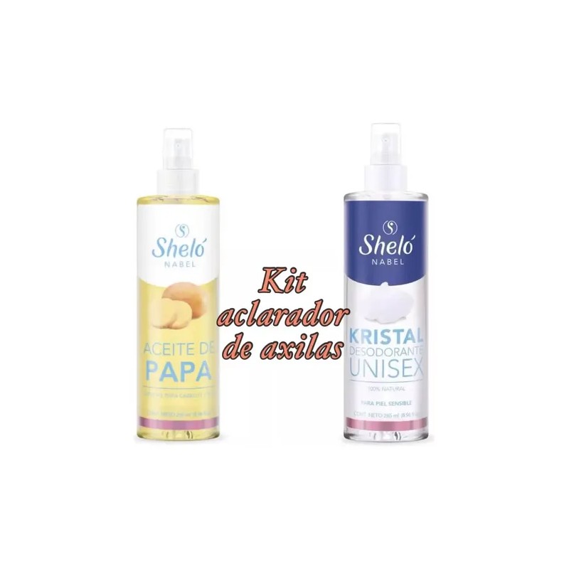 Kit Aclarador De Axilas Aceite De Papa, Desodorante Sheló Na