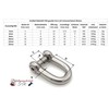 Shackle Stainless Steel with Hexagon Socket, Diameter 12 mm [Pack