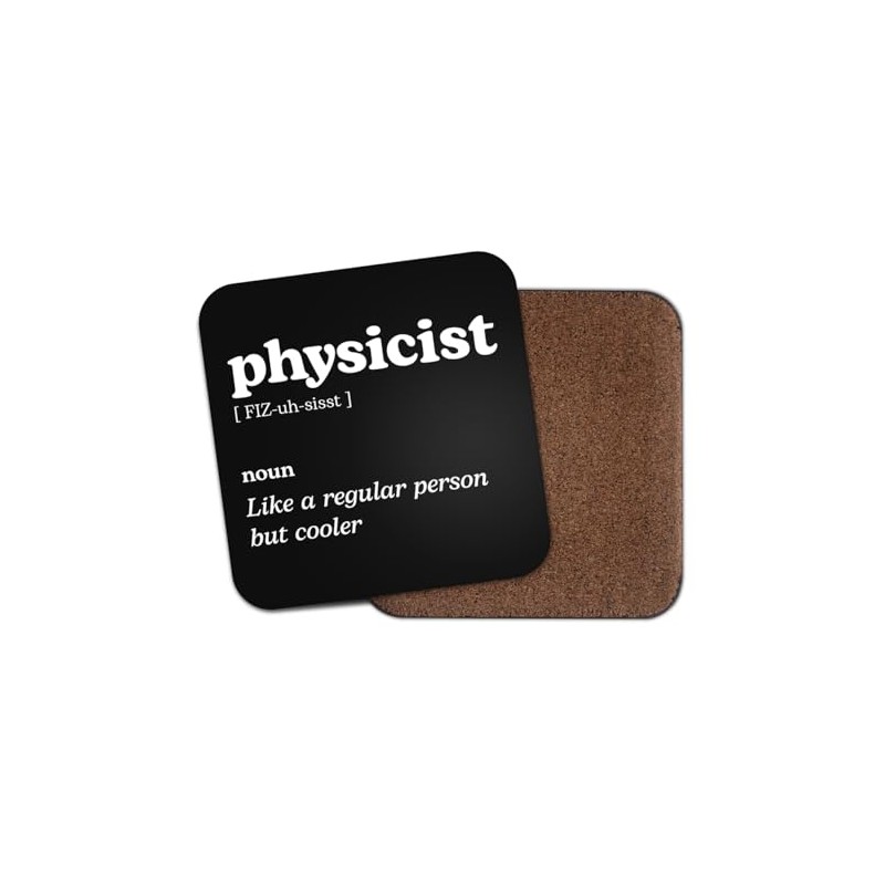 Physicist Square Coaster - Physics Teacher Science Dictionary Regular But