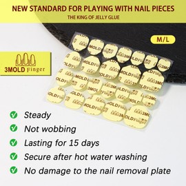 Vanpaga 240pc(10 Sheets) Large Size Adhesive Tabs,Sticky Tabs for Press on Nails,Fake Nail Glue Stickers,Nails Glue Tabs for Manicure,Double-Sided Nail Jelly Sticker