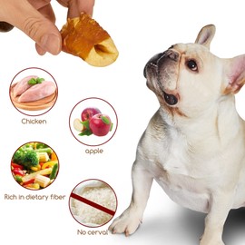 Jungle Calling Dog Treats, Skinless Chicken Wrapped Apple Treats, Gluten and Grain Free, Chewy Dog Bites for Balanced Nutrition, 10.6oz