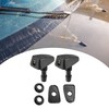 X AUTOHAUX Universal Adjustable Windshield Washer Nozzles Kit Black -