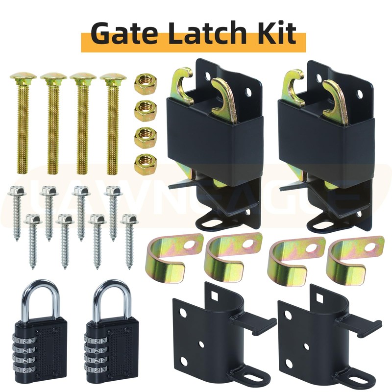 LAWNEAGLE 2 Pack S16100700 Small Black Two Way Lockable Gate