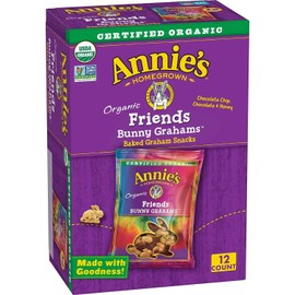 Annie`s Homegrown Annie'S Homegrown  Organic Friends Baked Chocolate Chip Honey Bunny Grahams Snac