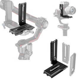 EaxanPic Placa de liberación rápida de conmutación horizontal vertical de aluminio para DJI Ronin RS2 SC2 Zhiyun Weebill-S estabilizador de cardán monopié y SLR