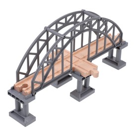 NUOBESTY Brio Wooden Train Tracks Bridge Toy Train Hanging Bridge Train Rail Cross Track Toy Train Accessories Toy for Children Train Scene Layout Props Train Train Brio Train