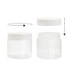 BiBOTLSFLY 60ml 30pcs Clear Plastic Round Jars with White Lids,
