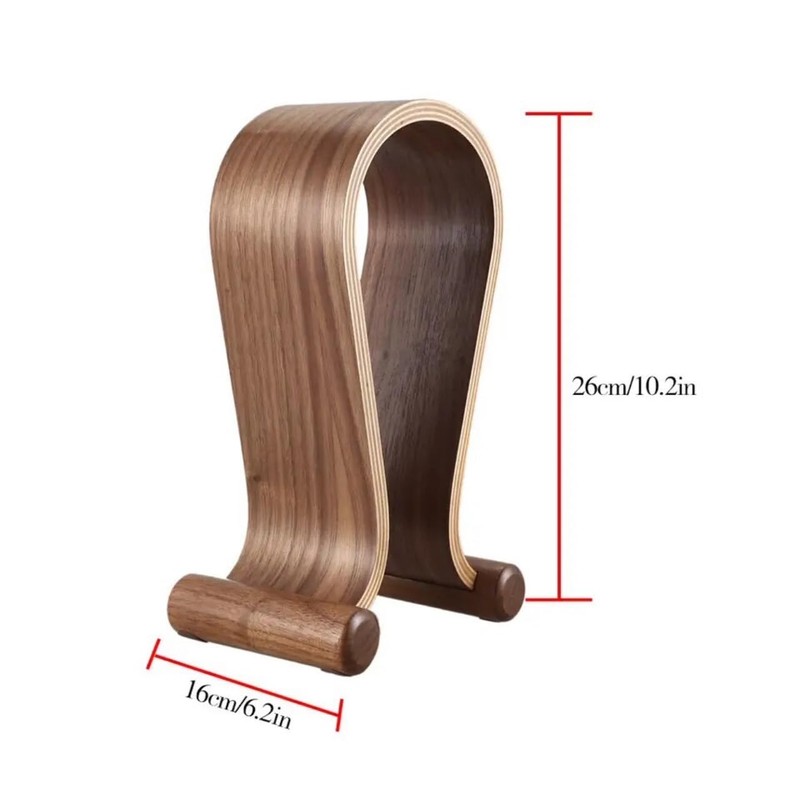 IQ Labs Gaming Headphone Stand Wooden Headest Hanger/Holder/Mount Omega Walnut