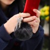 Soleebee Soft Artificial Rabbit Fur Keychain Plush Ball Key Ring