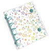 Transparent PVC Binder, Clear 5-Hole 6-Ring, Glitter Star Refillable Notebook