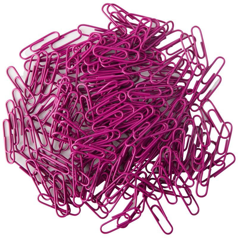 eBuyGB 27 mm 200 Coloured Plastic Coated Metal Paper Clip