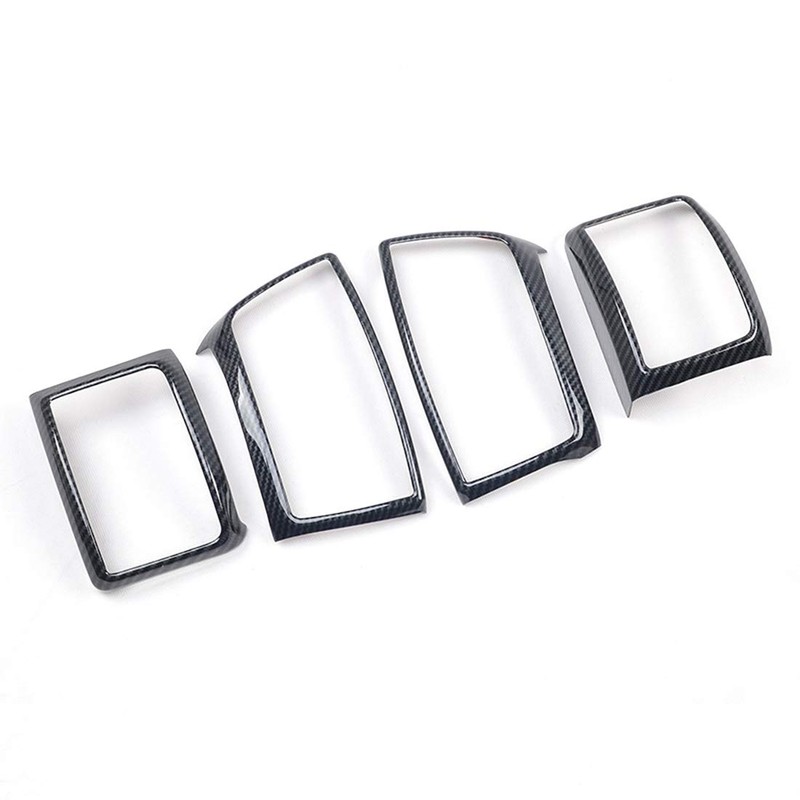 4pcs Carbon Fiber Color Air Conditioning Dashboard Vent Cover Fit