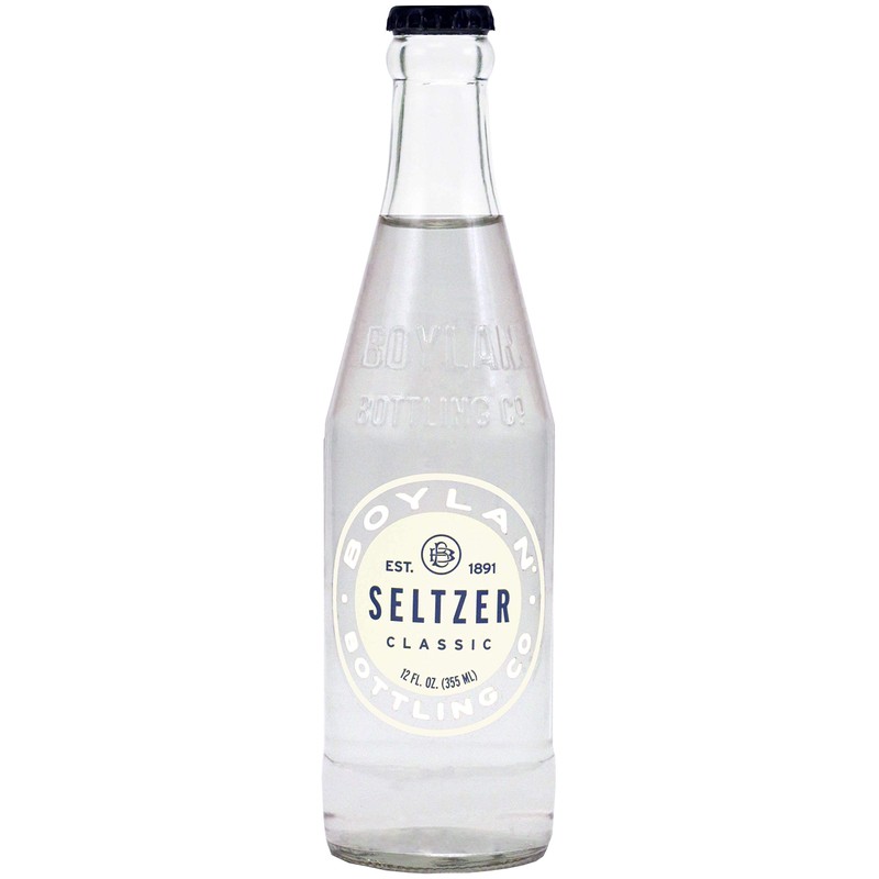 Boylan Bottling Classic Seltzer, 12 oz (24 Glass Bottles)