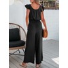 Dokotoo Jumpsuits for Women 2025 Fall Ruffle Sleeves Square Neck