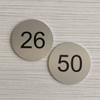 1-1/2 inch Aluminum Numbered Locker Tags (Numbered 26-50)