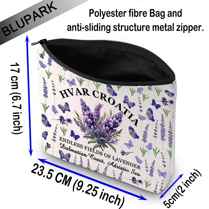 Zagreb Travel Cosmetic Bag Croatian Island Gift Hvar Croatia Makeup