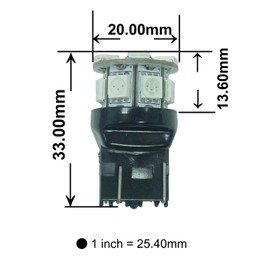 PA LED 2PCS 13SMD T20 7443 PURPLE Auto LED Bulb 12V for Turn Signal Side Marker Stop Backup Tail Light (7440 7440A 7440NA 7440 7440SV 7443NA 7441 7443 7443R 7444 992 WY21W W21/5W W22W Available)