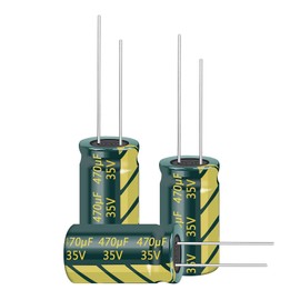 PENGLIN 20pcs Electrolytic Capacitors Aluminum Electrolytic Capacitors 35V 470UF 105℃ 10x16mm High Frequency Low Resistance Long Life (35V 470μF)