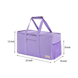 Dongawin Large Utility tote bag,waterproof beach bag,foldable and reusable storage bag,shopping bag,picnic bag,etc. (1pcs, purple)