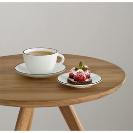 LIGNE Kaffeetasse m. Unterer ( 210ml) mit schwarzer Linie