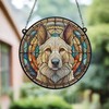 Image Industry German Shepherd White Stained Glass Effect Suncatcher -