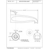 Westbrass D3111-07 8-1/2" Reach Wall Mount Tub Spout with Rear