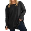 Women's Plus Size Long Sleeve Tunic Top Crew Neck Summer