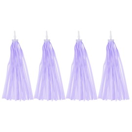 PATIKIL Bike Streamers, 4 Pcs Lavender Purple Scooter Handlebar Tassels Grips Ribbon Accessories Decorations for Girls Bicycle Tricycle Handles, Lavender Purple