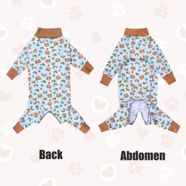 Yeapeeto Dog Recovery Suit After Surgery Female Male, Medium Large Dog Neuter Shirt Cone Alternatives Prevent Licking Surgical Onesies (Brea, 6XL)