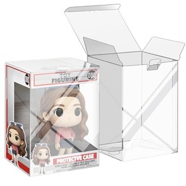 Protector Cases Compatible with Funko, 8 Pack Fit Standard 4-Inch Collectible Figures, Stackable Storage, Clear Display Box with Protective Film, 8 Pack