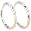 Nicoiro NSPR141 Pair Ring, Gold Line, Thin S925, Matching Couple,
