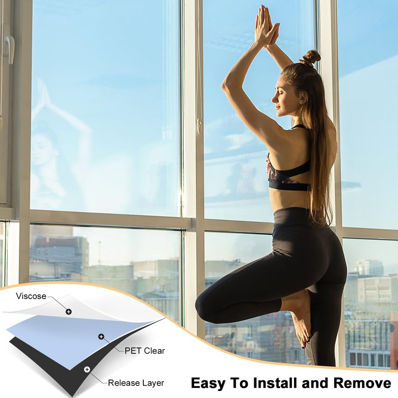 2 Rolls Window Security Film 17.3in X 9.84ft, Shackcom Tempered