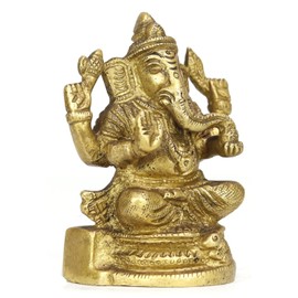 ASHIRWAD Brass Lord Ganesha Idol Statue for Home Hindu God Ganpati Bappa Vinayaka Murti (Ganesh-10)