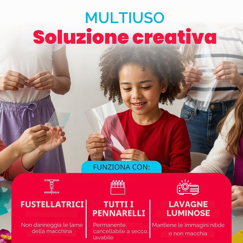 Hygloss Fogli di acetato per artigianato, pellicola trasparente per proiettori,