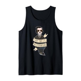 Allan Poe Lit in Literature Raven Sunglasses for a Book Nerd Tank Top