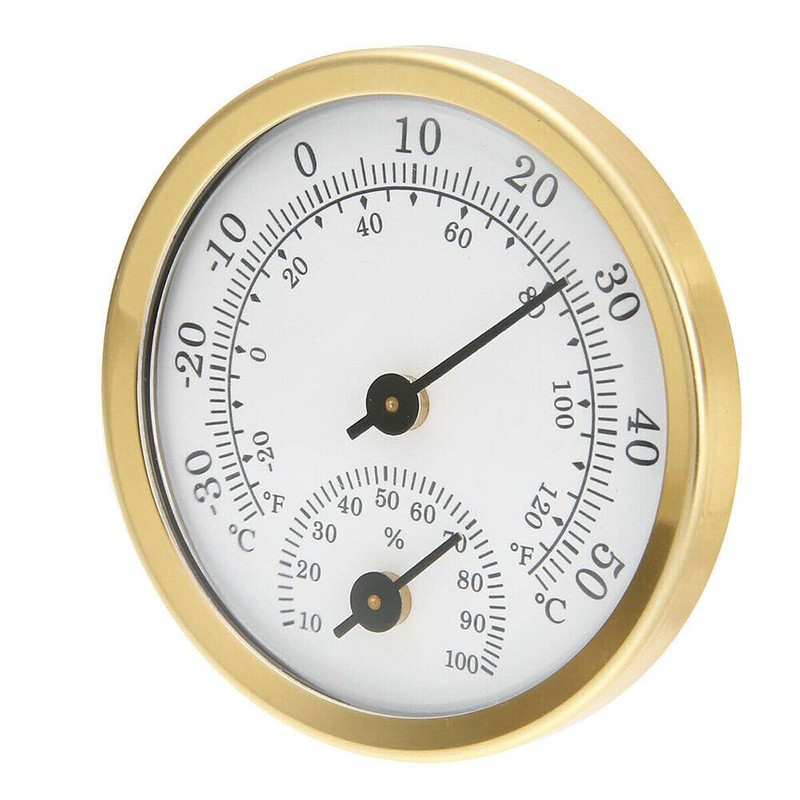 TEAMWILL Mini Analog Thermometer Hygrometer Humidity Meter Room Indoor Temperature,