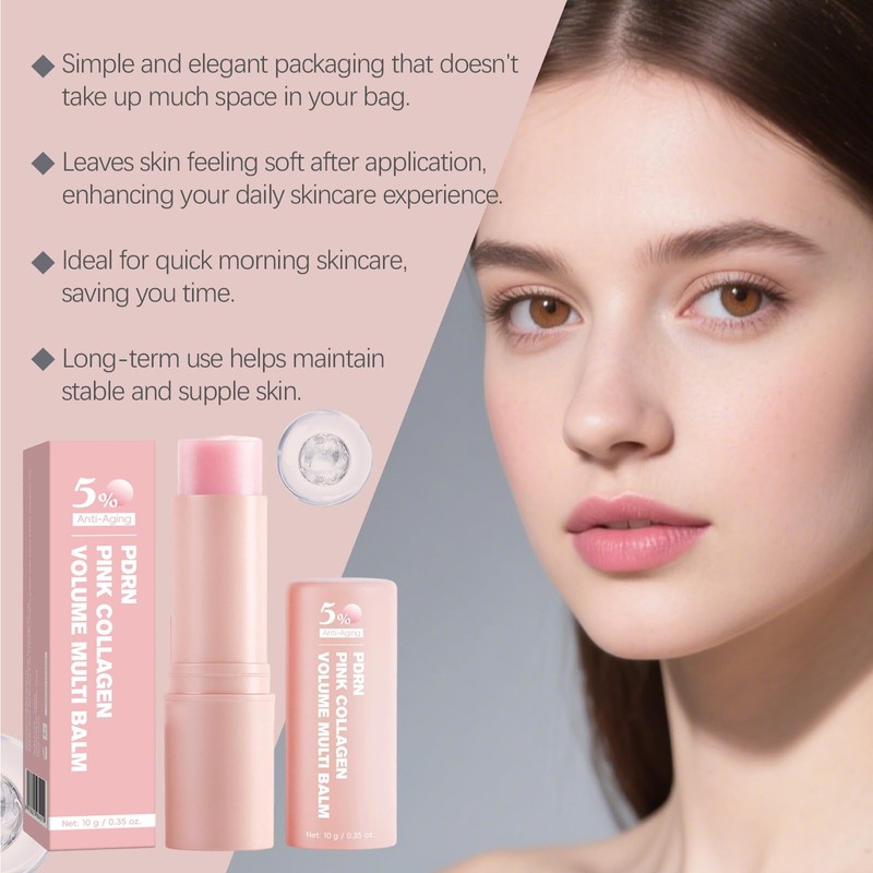 PDRN Pink Collagen Volume Multi Balm Stick, Pink Collagen Balm