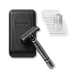 Störtebekker® Starter Set with Safety Razor with Case (Black) and 10 Blades + 100 Extra Störtebekker Razor Blades - Premium Men's Shaving Set - for a Perfect Shaving - Gift Idea for Men