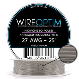 WIREOPTIM - 27 AWG - Nichrome 90 Resistance Wire - 25 Feet