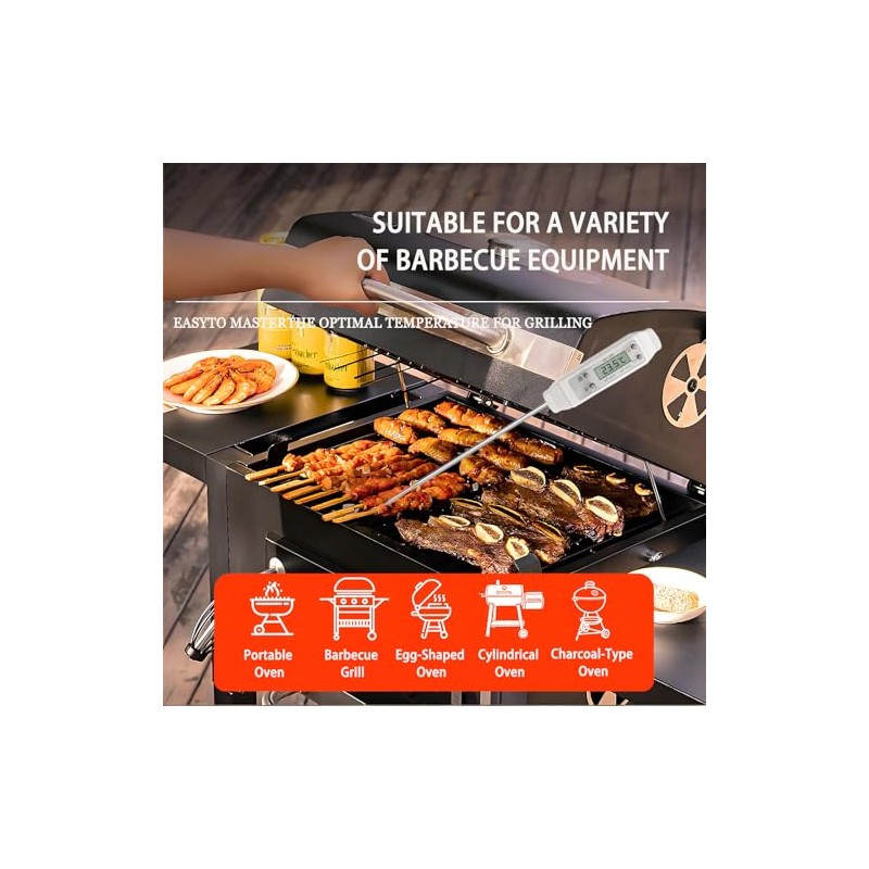 Termómetro digital para carne, termómetro digital para alimentos de lectura