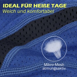 MELASA Cooling Cycling Hat Under Helmet, Mech Breathable Helmet Liner Skull Cap, Cycling Helmet Hat, Running Hat, Sports Functional Hat for Men and Women, Fits Under Helmets, Black & blue